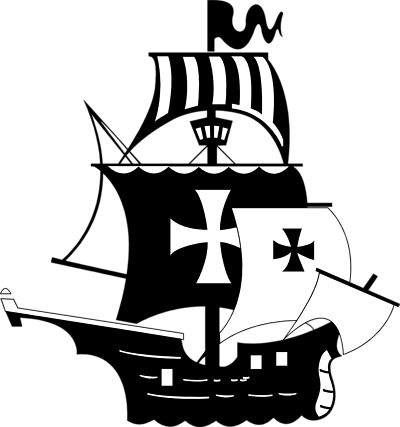 Pirate Ship Clipart Black And White - Pirate Ship Clip Art (400x427)