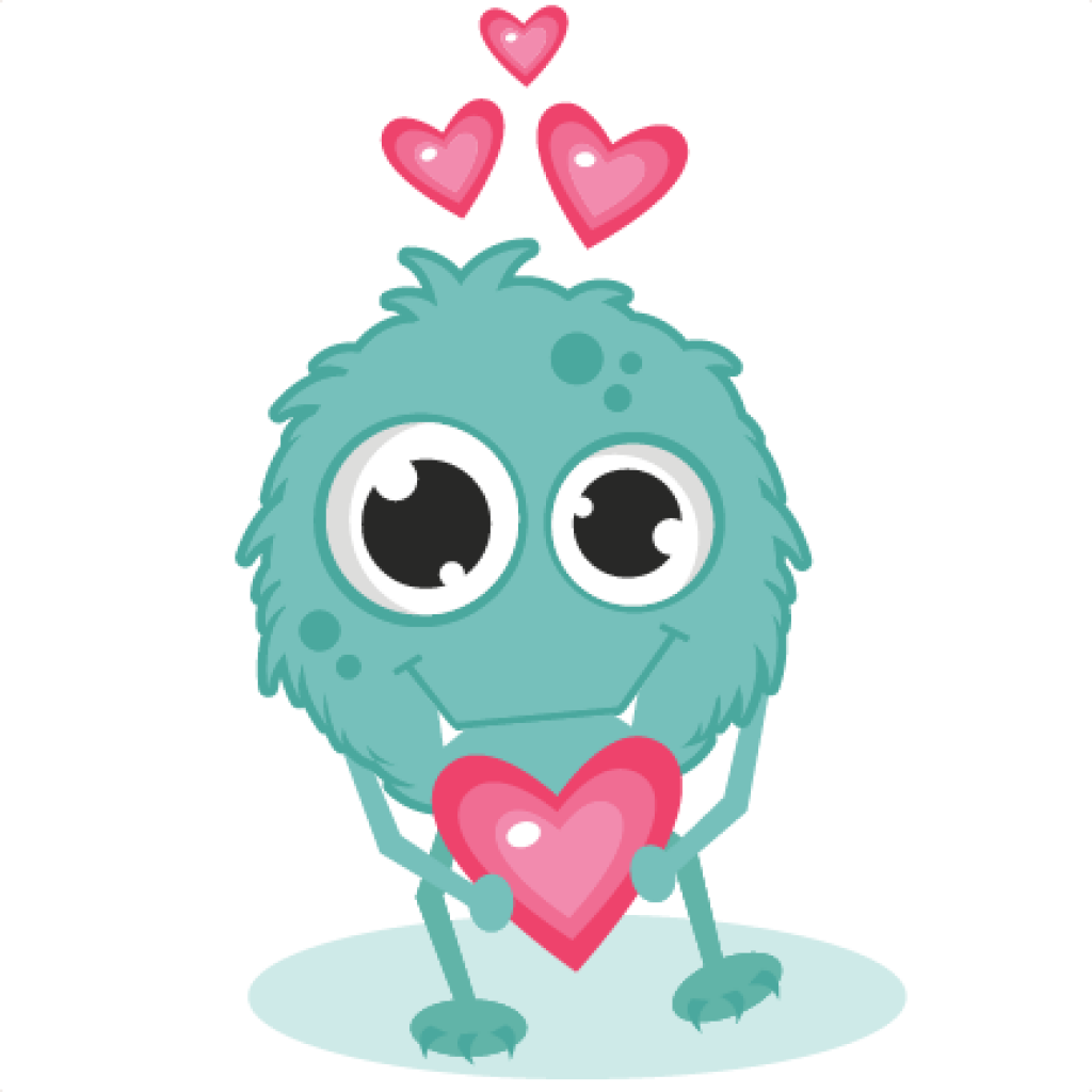 Clip Art Monster - Valentines Day Monster (1024x1024)