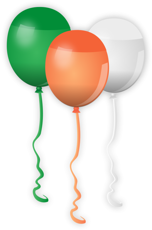 St - Patricks - Balloons Clipart - Red White And Blue Balloons Clip Art (530x800)