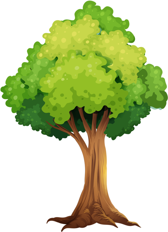Tree Leavescub - Tree With Tree House Clip Art (595x800)