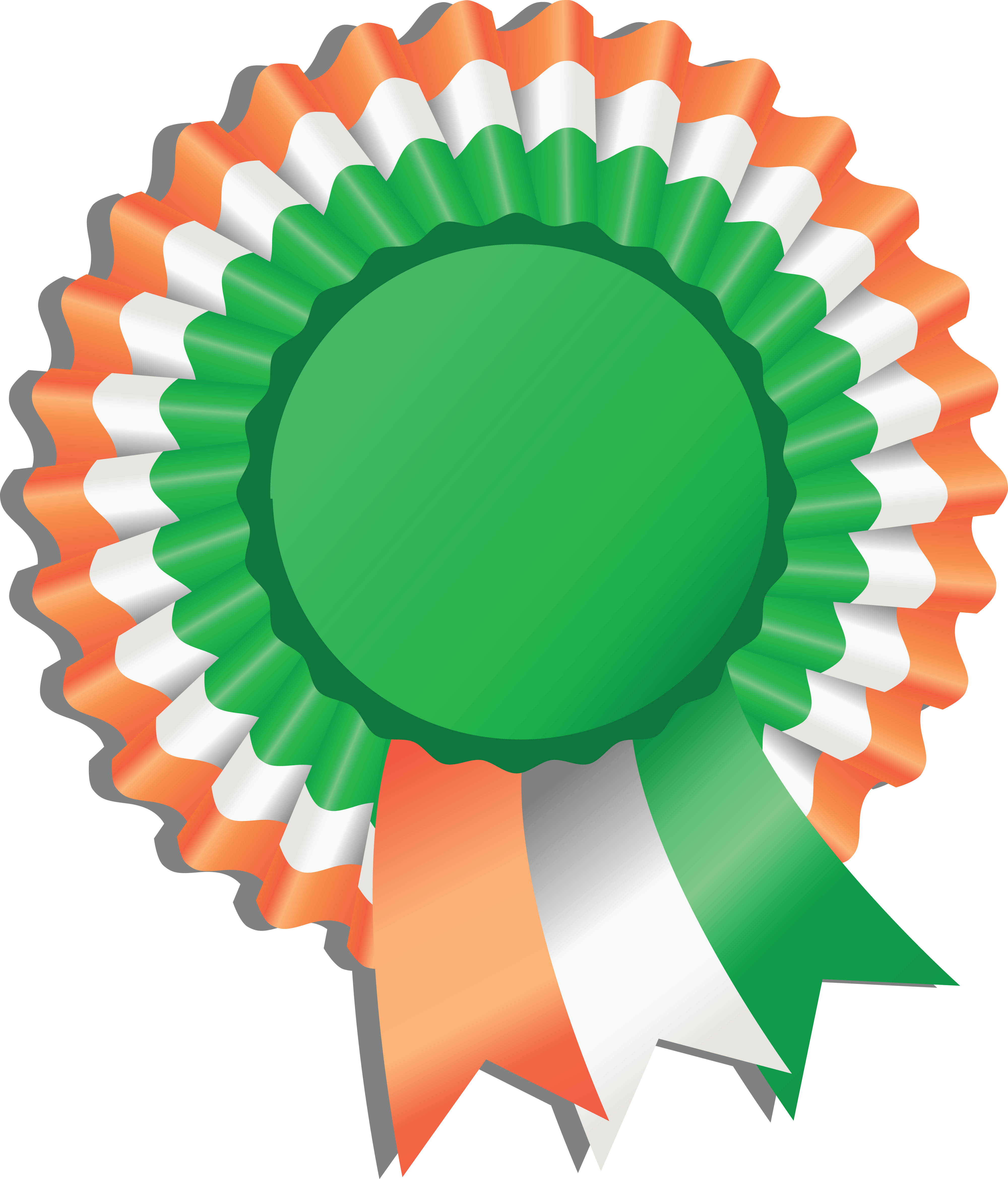 Free Clipart Of A St Paddy's Day Irish Ribbon Award - Irish Ribbon Shower Curtain (4000x4676)