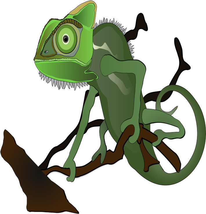 Tree Clipart Images - Chameleon Clip Art (771x800)