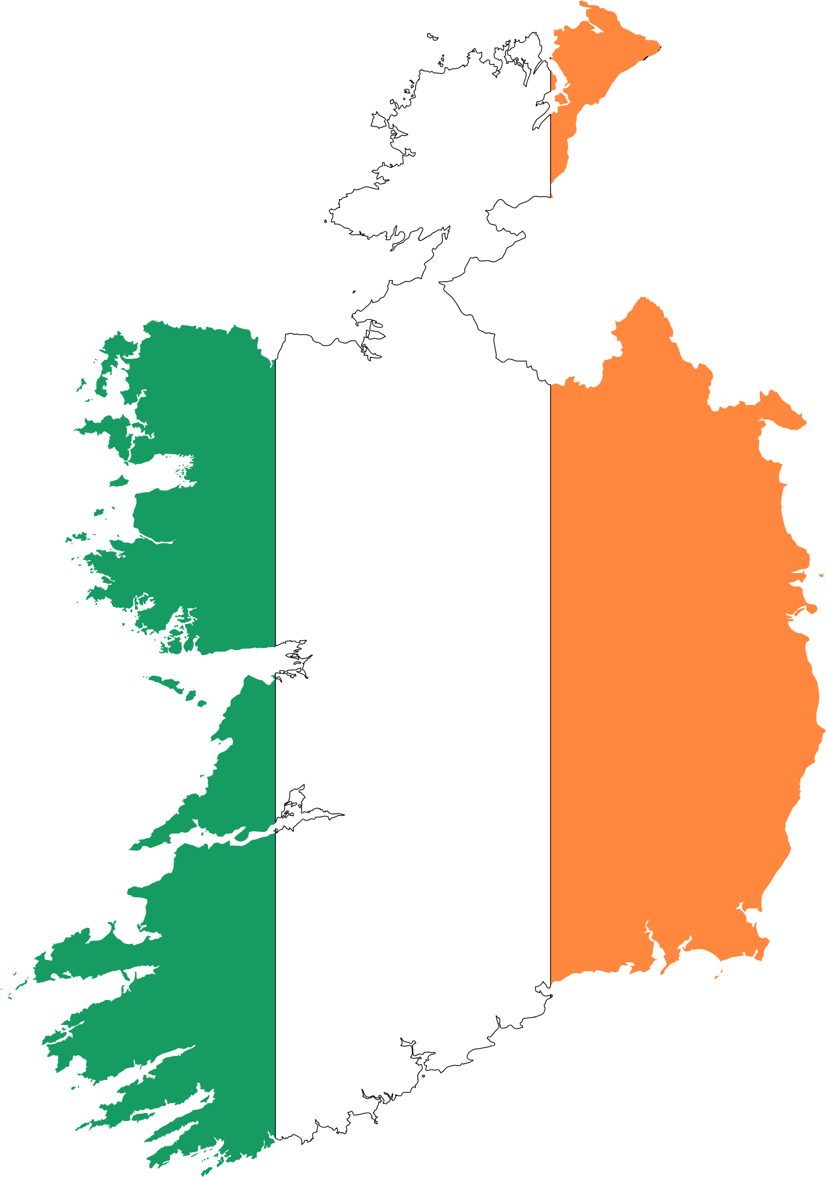 Irish Clipart Ireland Map - Ireland Map Flag (1608x2292)