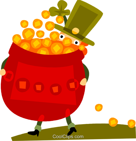 Patricks Day Vector Clipart Of A Irish Man Carrying - Saint Patrick's Day (460x480)