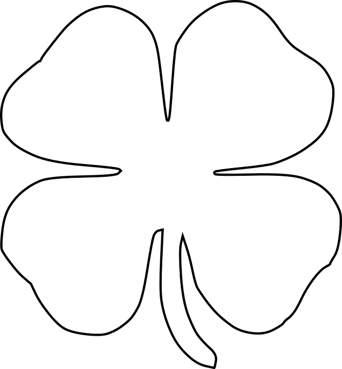 Clover Irish Four Leaves Luck Tattoo - White Shamrock Transparent (666x720)