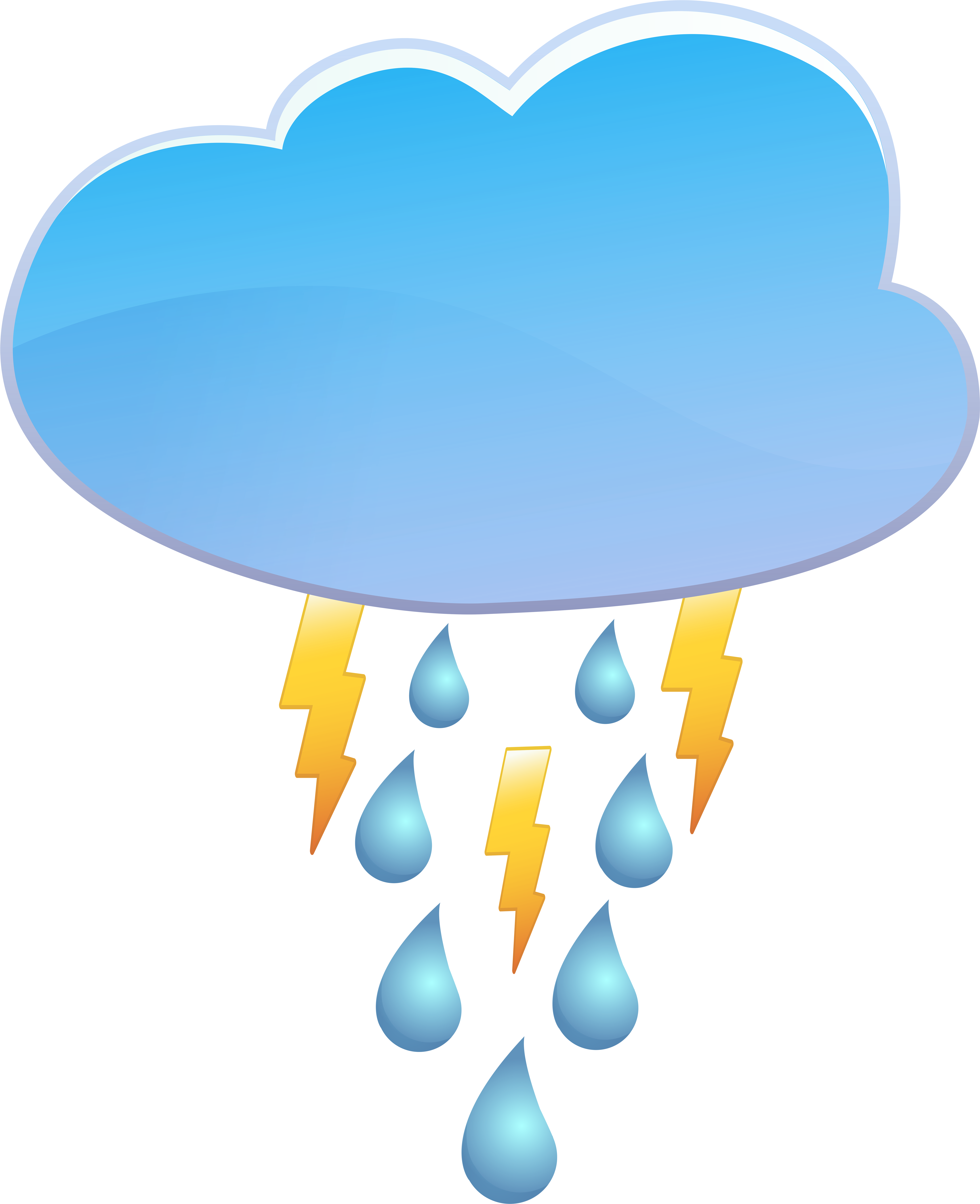 Cloud Rain And Thunder Weather Icon Png Clip Art - Cloud Rain And Thunder Weather Icon Png Clip Art (6511x8000)