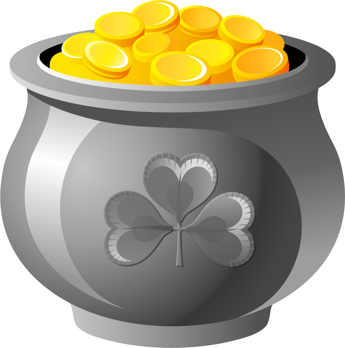 Pot Of Gold Clipart Tumundografico - St Patrick's Day Art (1179x1178)