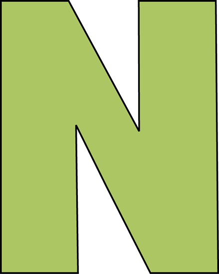 Letter N Clipart - N Clipart (439x550)