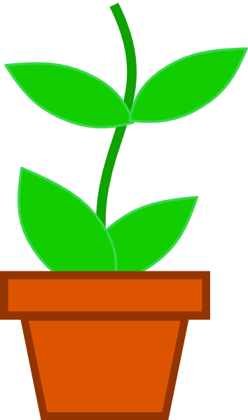 Plant In Pot Clip Art (354x599)