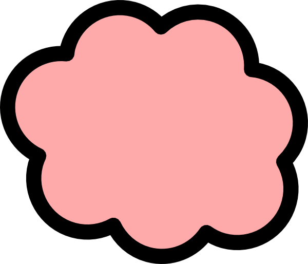 Peach Cloud Clip Art At Vector Clip Art - Cute Pink Cloud Png (600x514)