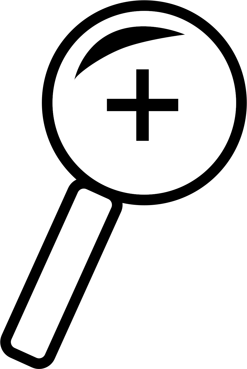 Zoom In Icon - Magnifying Glass Clipart (856x1280)