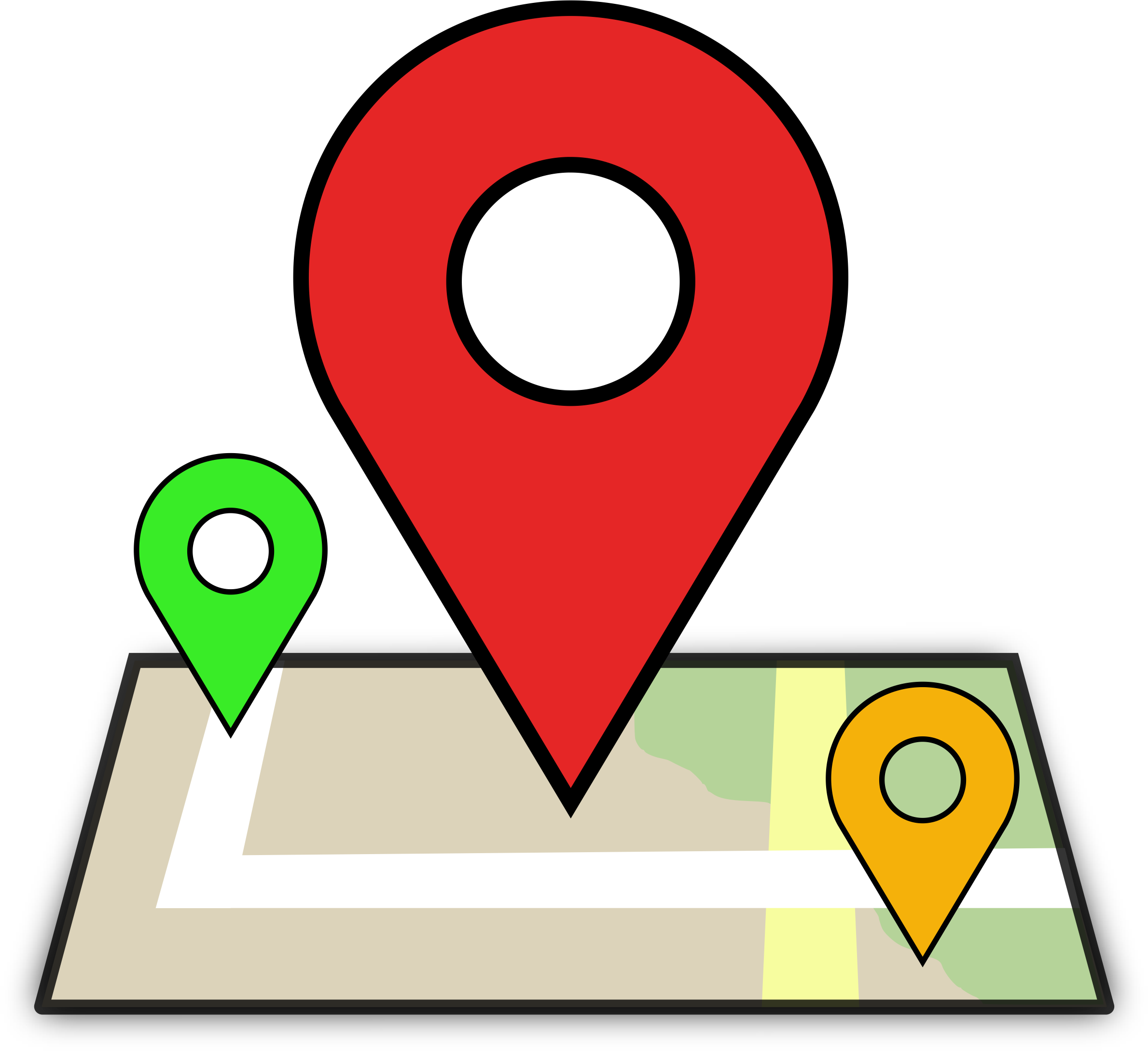 Computer Icons Map Clip Art - Location Clipart (2400x2184)