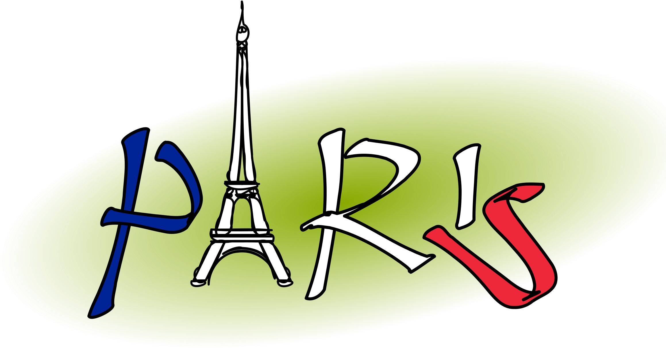 Paris Logo Eiffel Tower City Font - Cliparts Paris (2400x1255)