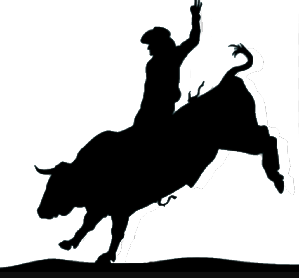 Bull Rider Â€“ Your Way Custom Decals And Tees - Bull Rider Silhouette (1024x953)