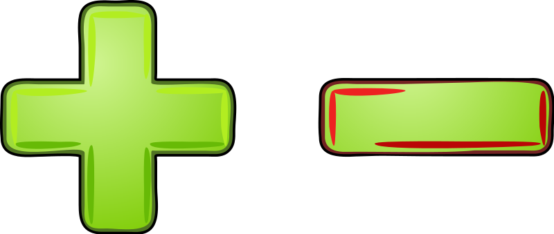 Math Addition And Subtraction Clipart - Addition And Subtraction Sign (800x339)