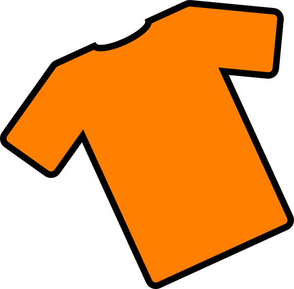 Download - Orange T Shirt Clip Art (600x590)