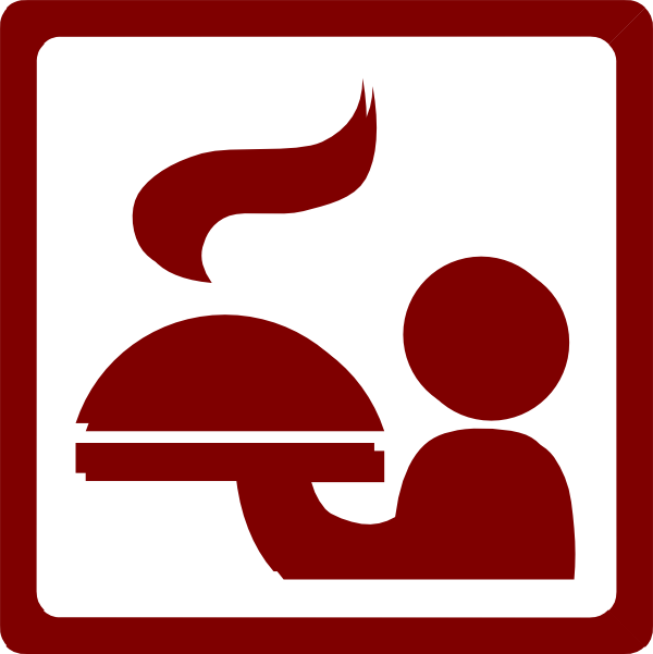 Service Clipart Hotel Icon Room Service Clip Art Red - Food Service Clip Art (600x601)
