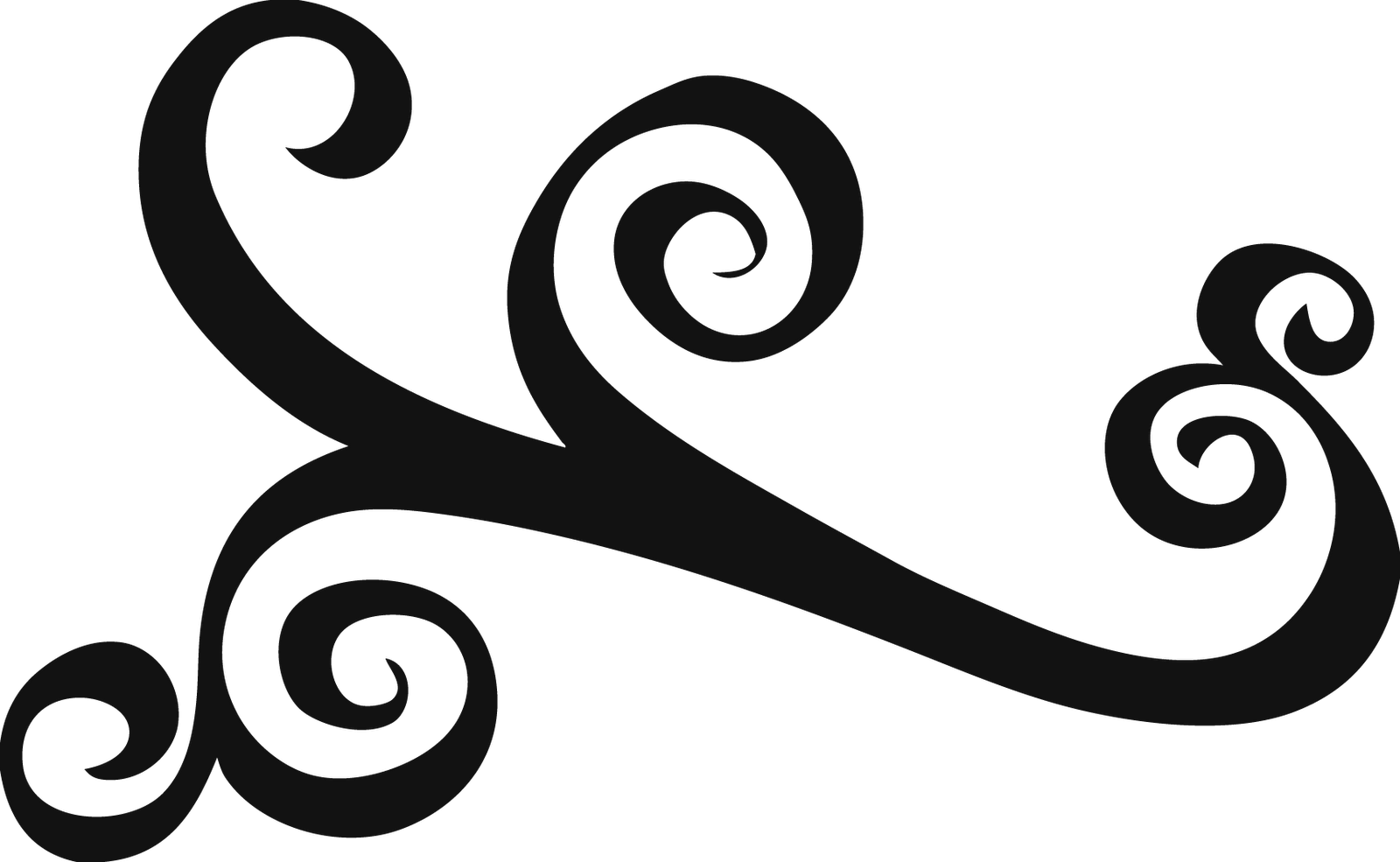 Simple Swirls Clipart - Swirl Design Clip Art (1600x985)