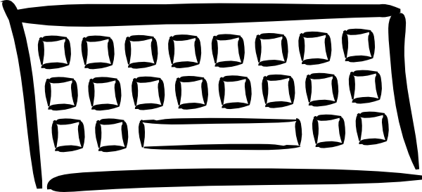 Keyboard Clip Art - Computer Keyboard Clip Art (800x363)