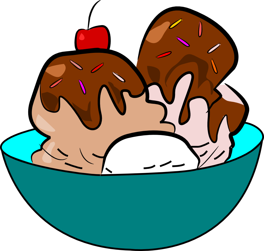 Ice Cream Clip Art - Clipart Ice Cream Sundae (1000x950)