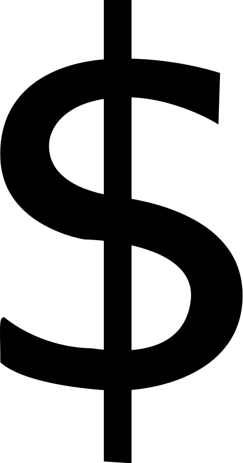 Dollar Sign Clipart Black And White Clipart Panda Free - Dollar Signs Clip Art Black And White (473x900)