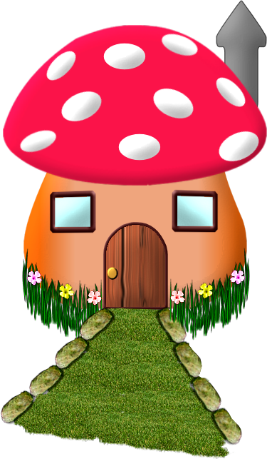 Champign Maison E Etc - Red Mushroom House Cartoon (375x643)