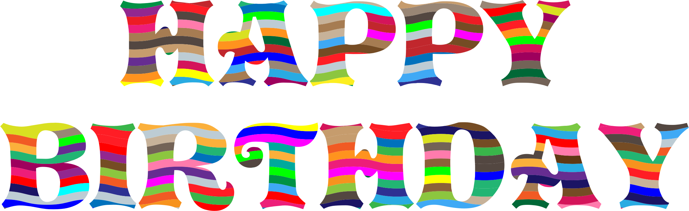 Happy Birthday Png - Portable Network Graphics (2234x686)