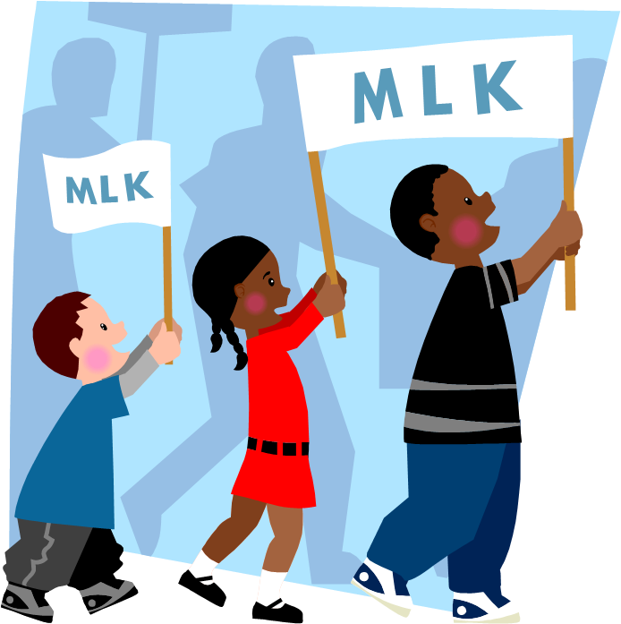 Martin Luther King Parade Clip Art Clipart Free Download - Civil Rights Movement Clipart (761x766)