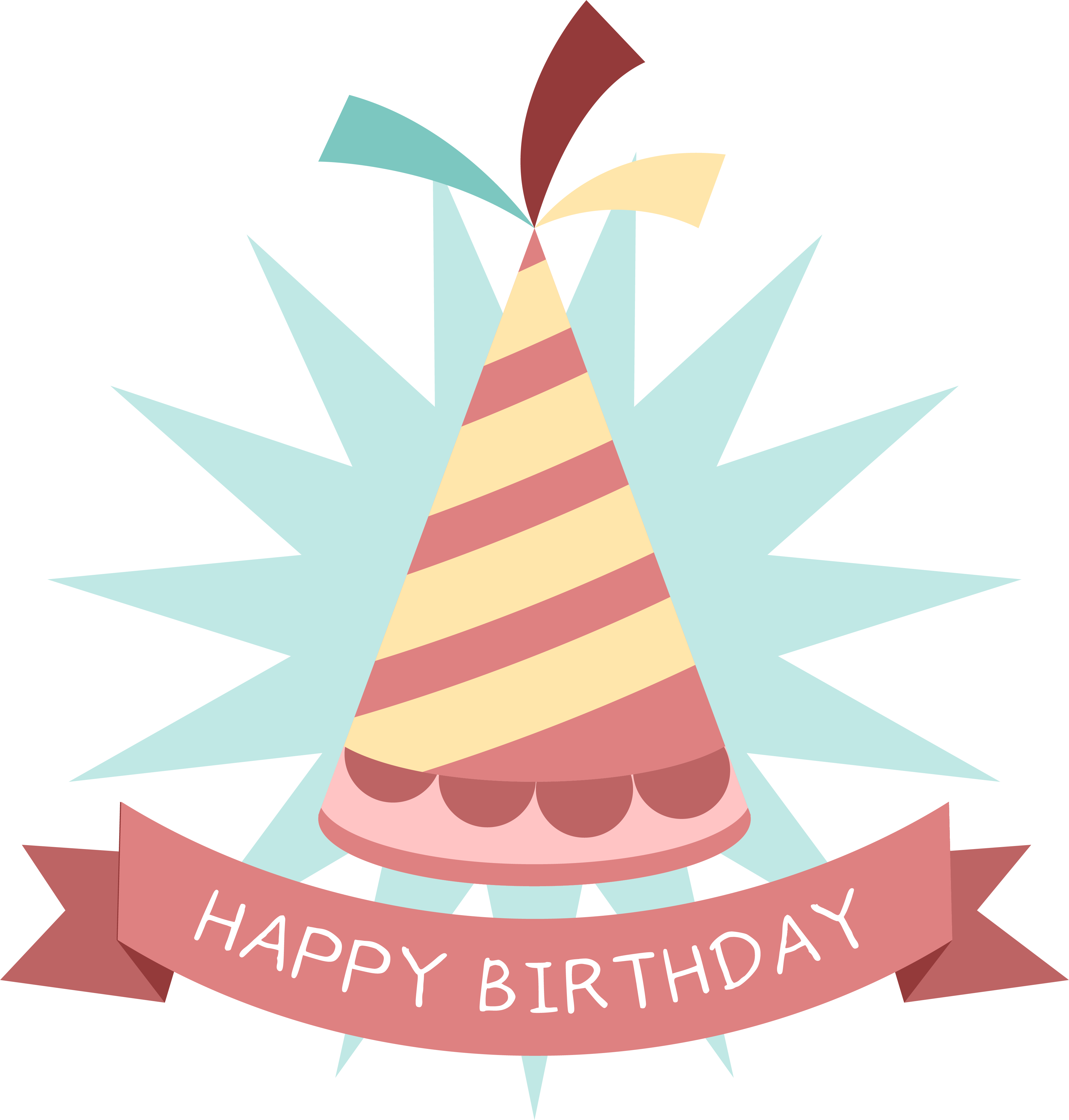 Birthday Party Hat Sticker Clip Art - Birthday Cap Sticker Free Download (3830x4014)