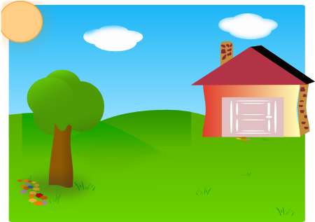 House With Backyard Cartoon (600x316)