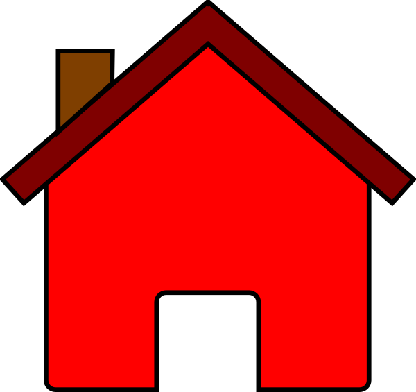 Green House Clip Art - Red House Clipart (600x565)