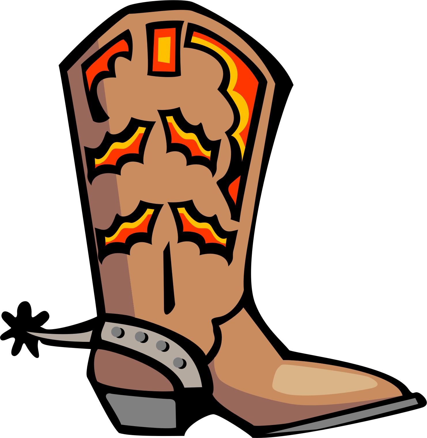 Boot Cowboy Western Transparent Image - Cowboy Boot Clipart (1482x1517)