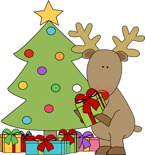 Christmas Tree With Presents Clip Art - Christmas Tree With Presents Clip Art (466x500)