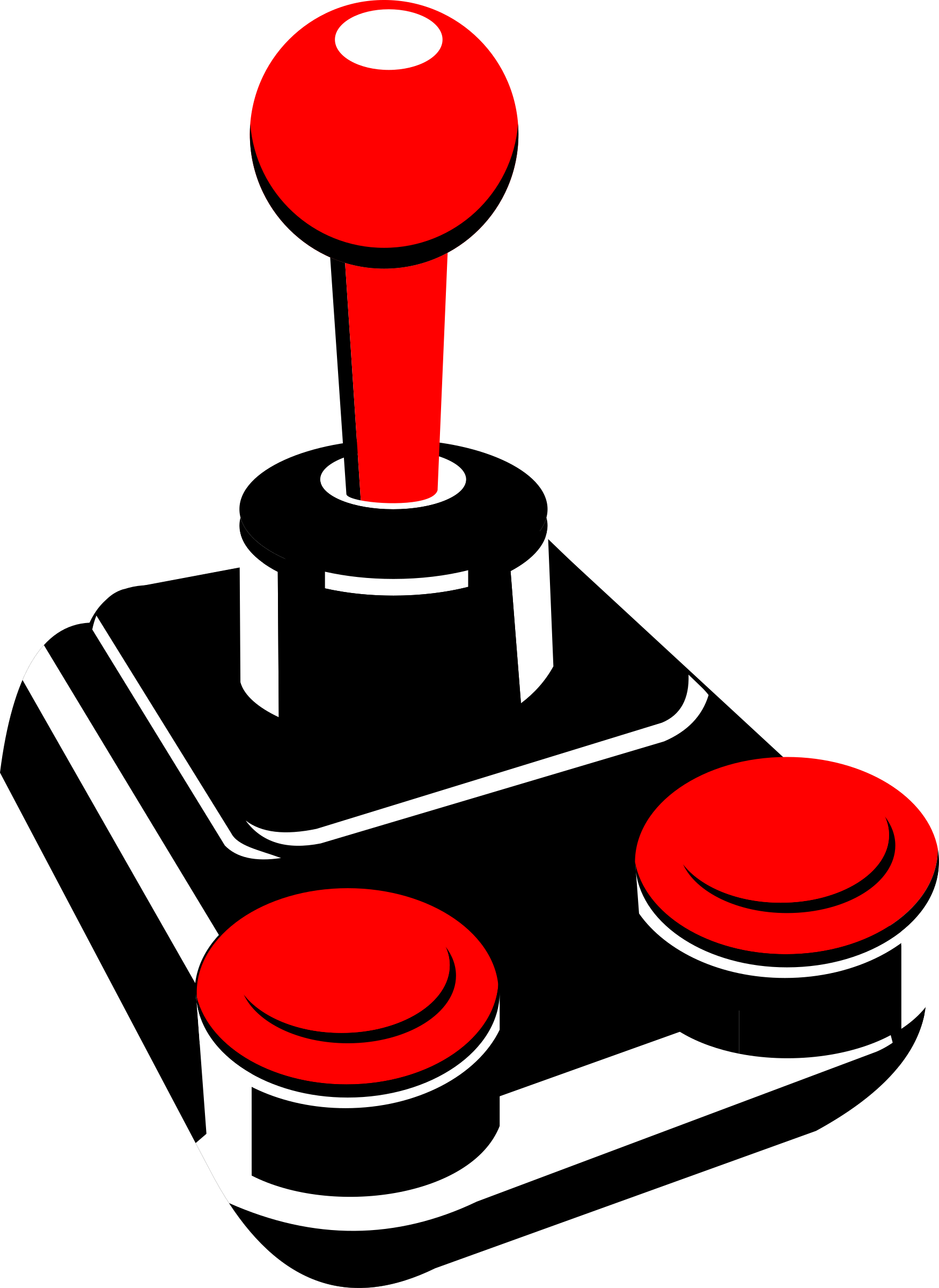 Retro Joystick 001 Png Clip Arts - Joystick Clipart (1750x2400)