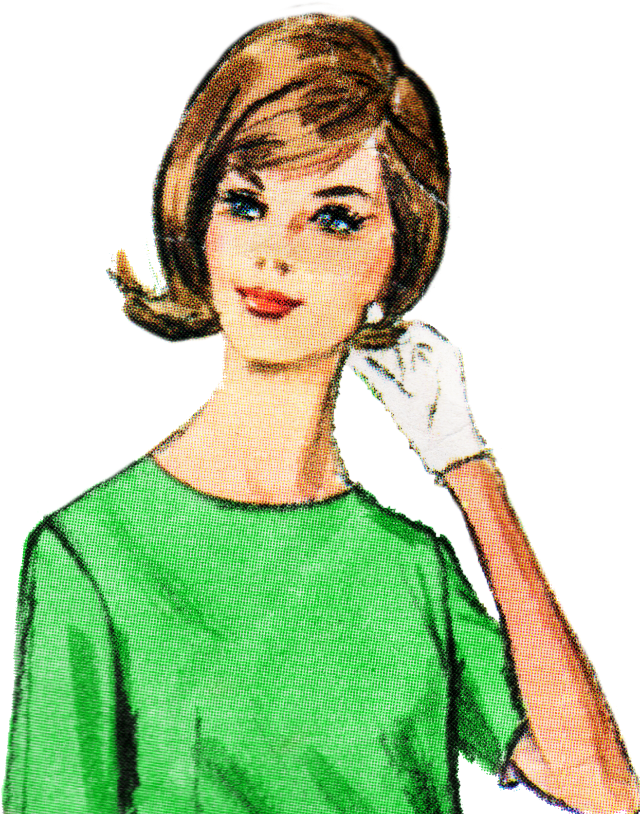 Free Retro Lady Clip Art - Kitchen (1362x1671)