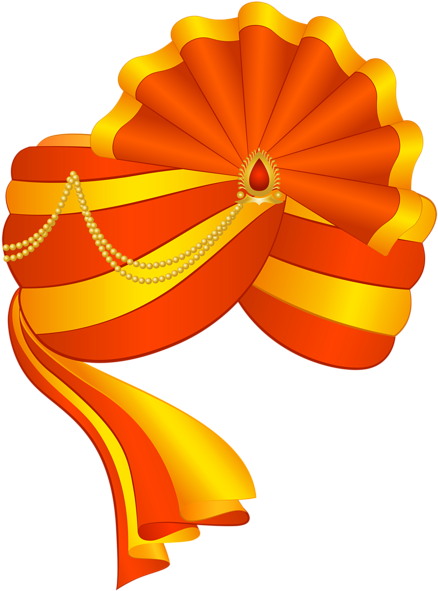 Indian Turban Png Transparent Clip Art Image - Bhagwa Png (481x651)