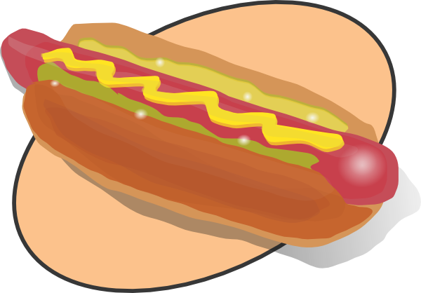 Retro Dog Clip Art - Hot Dog Clip Art (600x418)