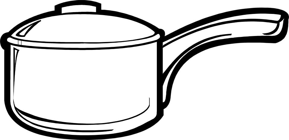 Black - Cooking Pot Clip Art (958x463)