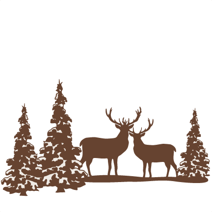 Winter Scene Svg Scrapbook Cut File Cute Clipart Files - Winter Scene Silhouette (432x432)