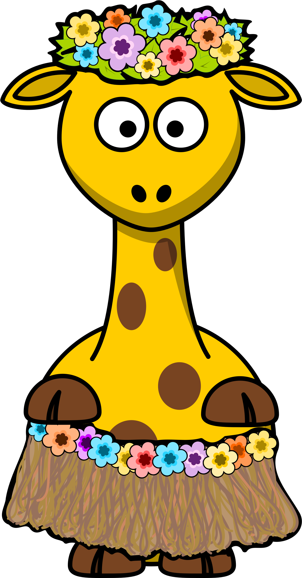 Hawaii - Clipart - Cartoon Giraffe (2400x2400)