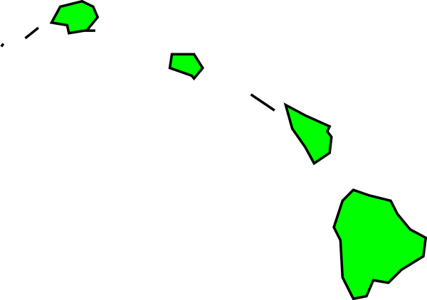 Hawaiian Islands Clip Art Clipart - Hawaii Islands Clip Art (600x422)