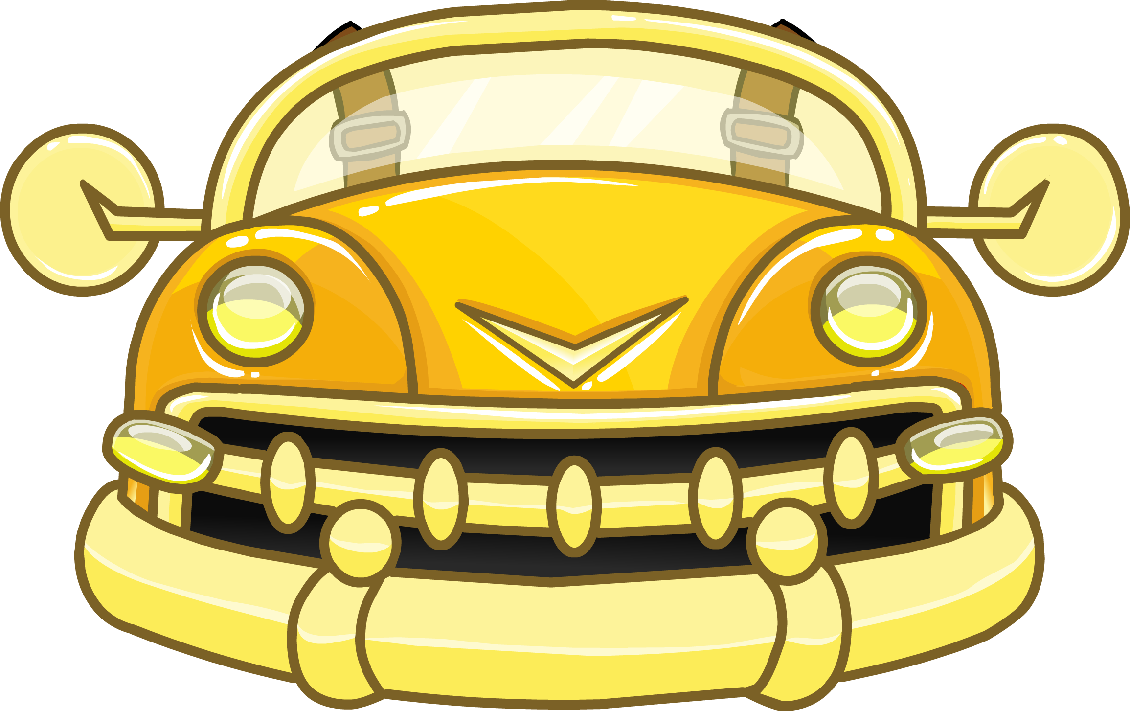Future Car In Retro Style Png Clipart - Club Penguin Gold Puffle (2310x1453)