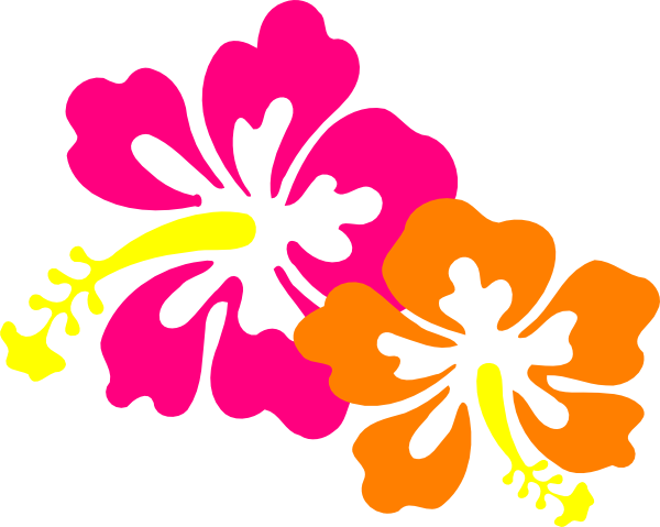Hawaiian Flowers Clip Art (600x479)