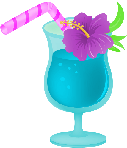 Net D90e F 2014 071 B E Tropical Drink Png By Clipartcotttage-d79znpk - Beach Drink Clip Art (433x500)