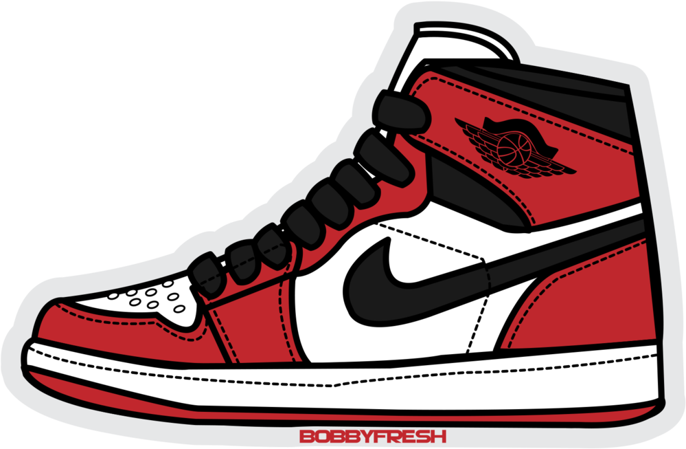 Jordan Retro 1 Og High Sticker Bobby Fresh - Air Jordan 1 Sticker (1024x768)