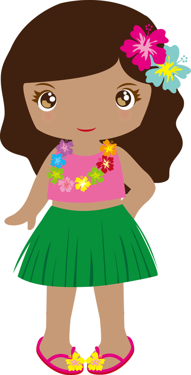 Hawaiian Aloha Tropical - Hawaiian Girl Png (651x1280)