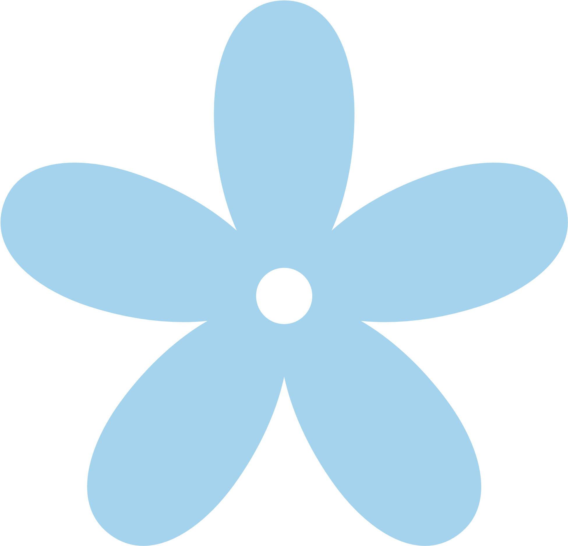 Light Blue Flower Clipart - Pink Flower Clipart Transparent Background (1969x1952)