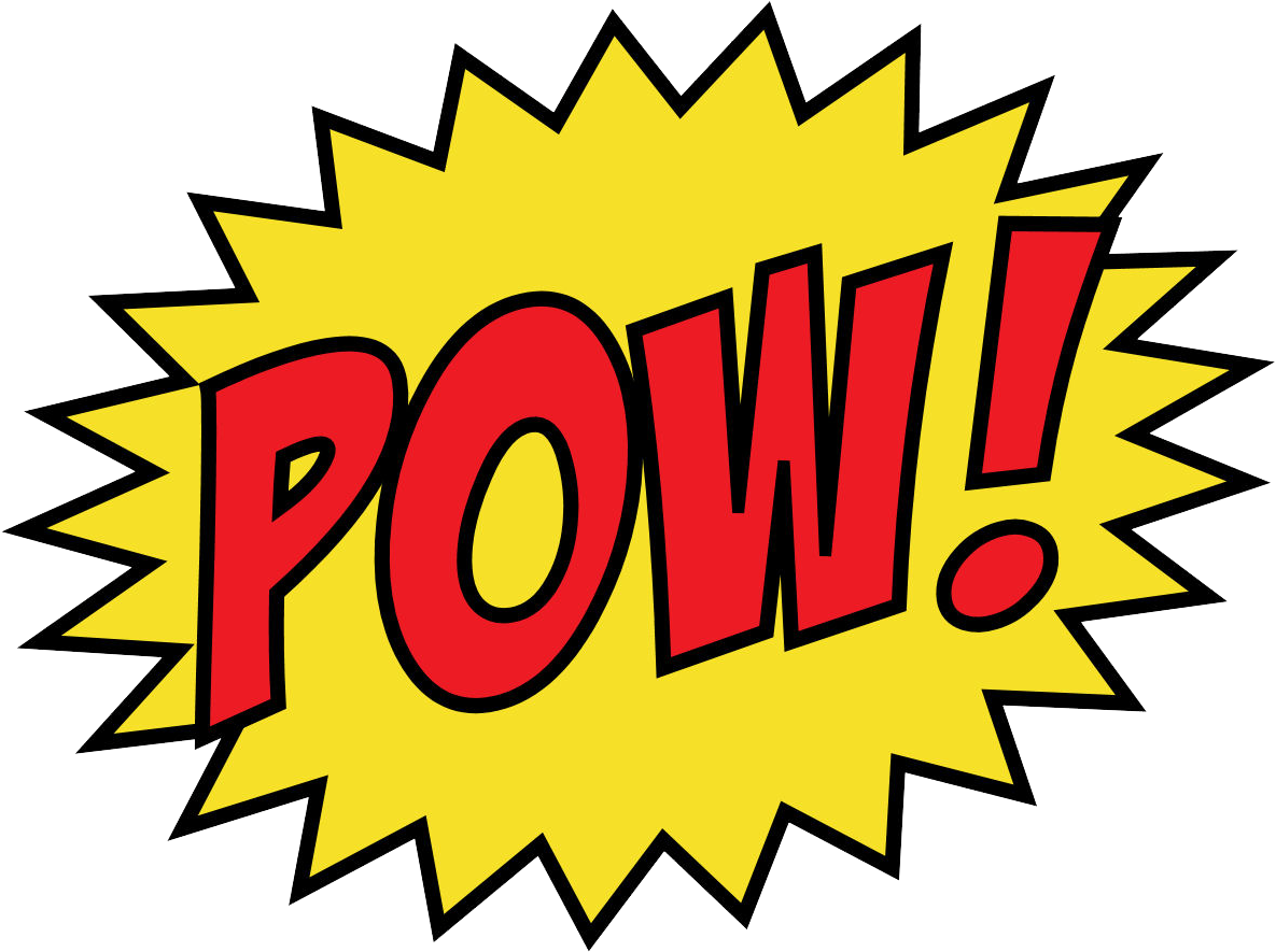Justice League Retro Clipart - Pow Png (1300x1000)