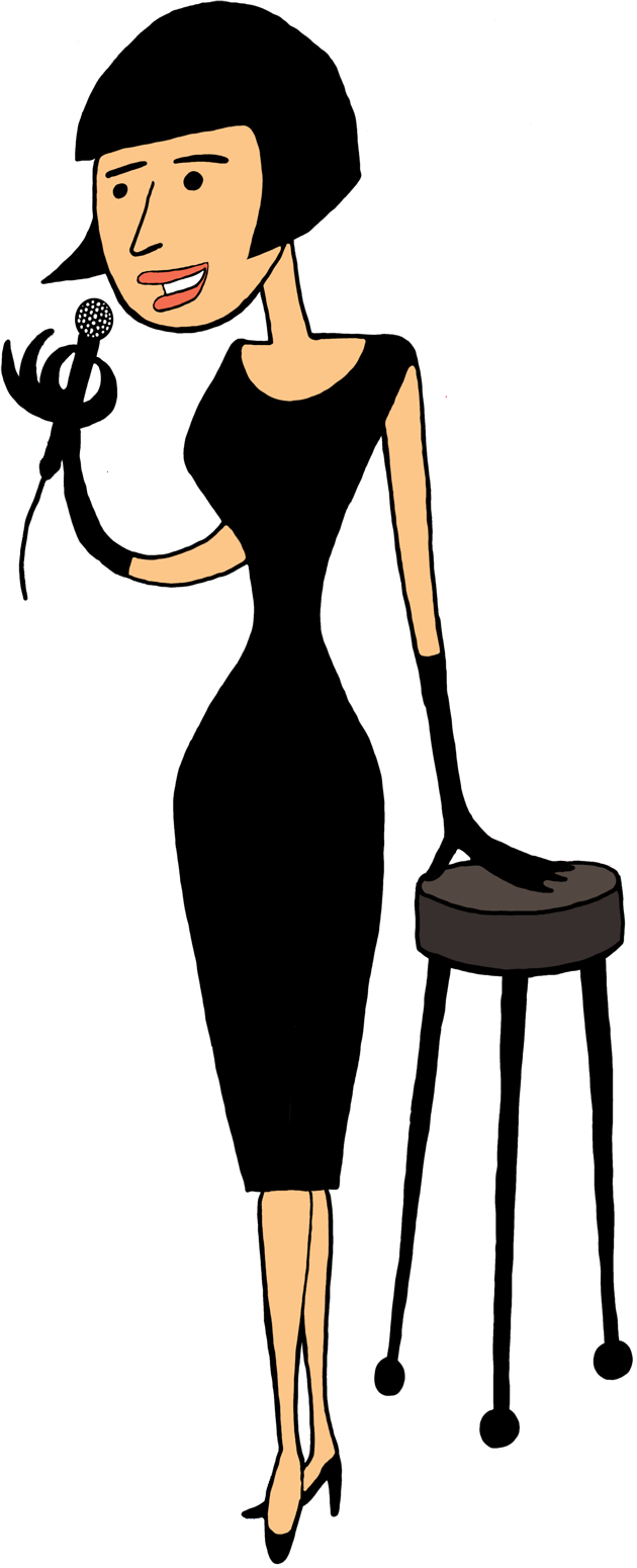 Singer Singer, Retro Woman - Singer Cartoon Png - (630x1550) Png ...