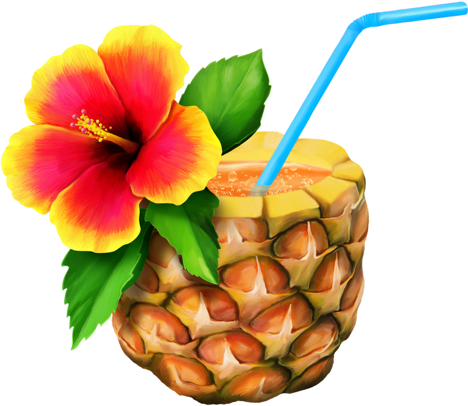 Cuisine Of Hawaii Hawaiian Clip Art - Hawaiian Pineapple Png (944x833)